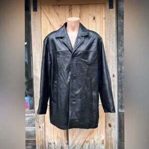 Wilsons Leather Supernatural Dean Winchester Mens Black Soft Leather Car Coat~XL